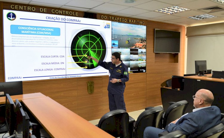 Comando de Operações Marítimas e Proteção da Amazônia Azul recebe visita do Presidente da Soamar – Brasil