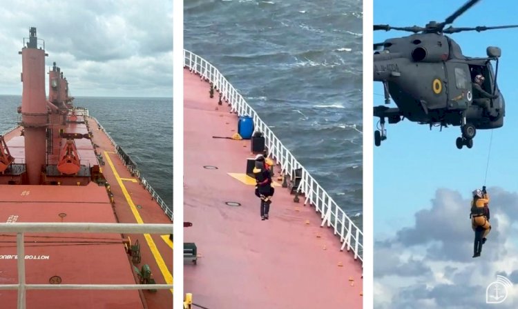 Marinha do Brasil resgata tripulante ferido a bordo de navio turco
